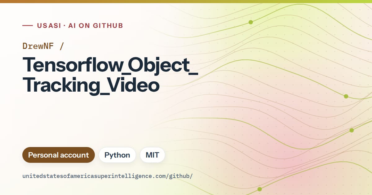Generated orange flowing-wave artwork for DrewNF/Tensorflow_Object_Tracking_Video, labeled USASI · AI on GitHub, with Personal account · Python · MIT.
