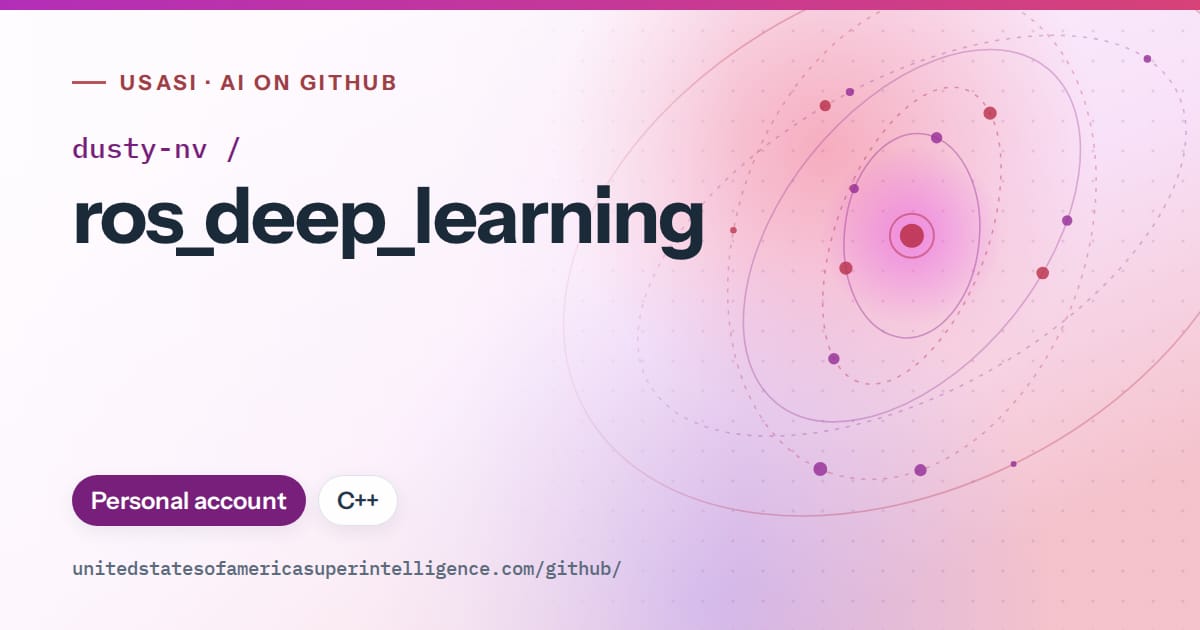 Generated purple orbit artwork for dusty-nv/ros_deep_learning, labeled USASI · AI on GitHub, with Personal account · C++.