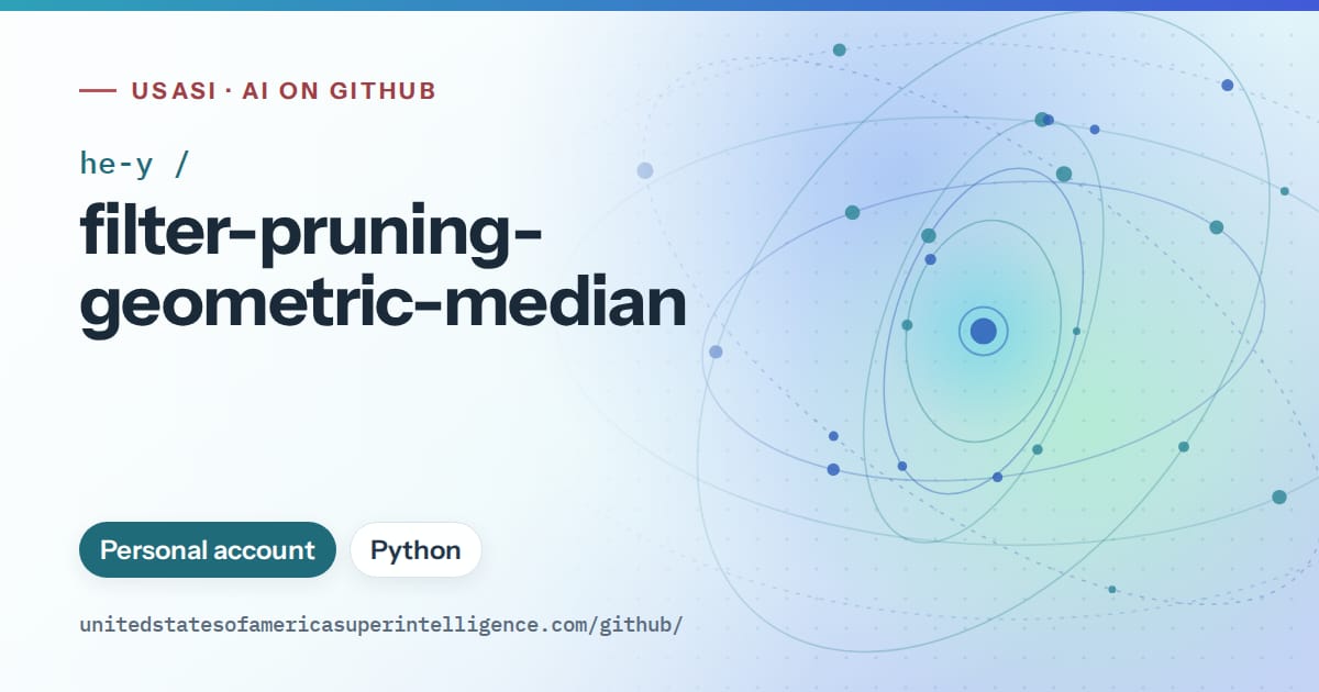 Generated sky blue orbit artwork for he-y/filter-pruning-geometric-median, labeled USASI · AI on GitHub, with Personal account · Python.