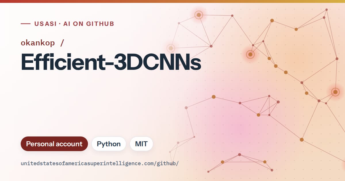 Generated red constellation network artwork for okankop/Efficient-3DCNNs, labeled USASI · AI on GitHub, with Personal account · Python · MIT.