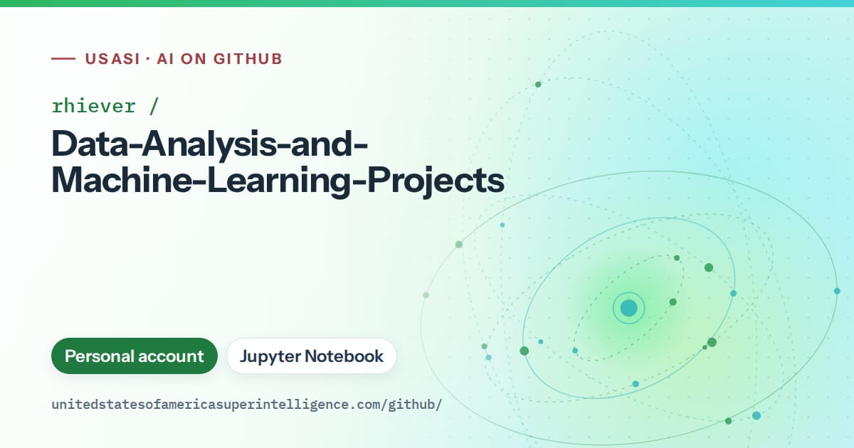 Generated green orbit artwork for rhiever/Data-Analysis-and-Machine-Learning-Projects, labeled USASI · AI on GitHub, with Personal account · Jupyter Notebook.