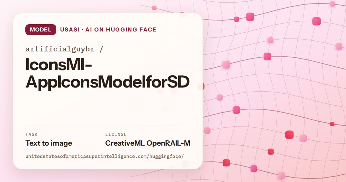 Generated rose wave-lattice artwork for the model artificialguybr/IconsMI-AppIconsModelforSD, labeled USASI · AI on Hugging Face, with Task: Text to image · License: CreativeML OpenRAIL-M.