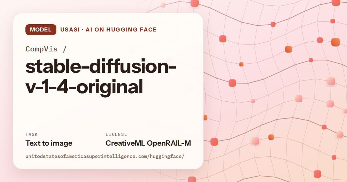 Generated tangerine wave-lattice artwork for the model CompVis/stable-diffusion-v-1-4-original, labeled USASI · AI on Hugging Face, with Task: Text to image · License: CreativeML OpenRAIL-M.