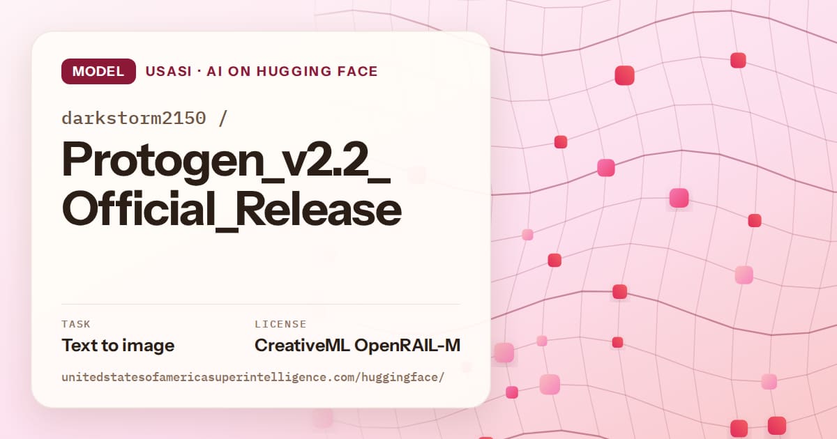 Generated rose wave-lattice artwork for the model darkstorm2150/Protogen_v2.2_Official_Release, labeled USASI · AI on Hugging Face, with Task: Text to image · License: CreativeML OpenRAIL-M.