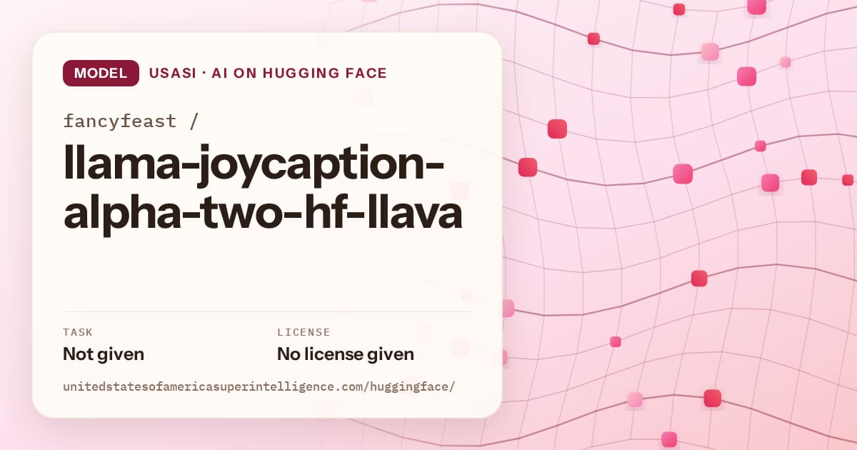 Generated rose wave-lattice artwork for the model fancyfeast/llama-joycaption-alpha-two-hf-llava, labeled USASI · AI on Hugging Face, with Task: Not given · License: No license given.