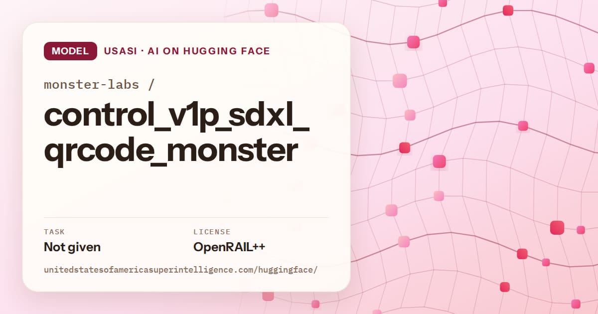 Generated rose wave-lattice artwork for the model monster-labs/control_v1p_sdxl_qrcode_monster, labeled USASI · AI on Hugging Face, with Task: Not given · License: OpenRAIL++.
