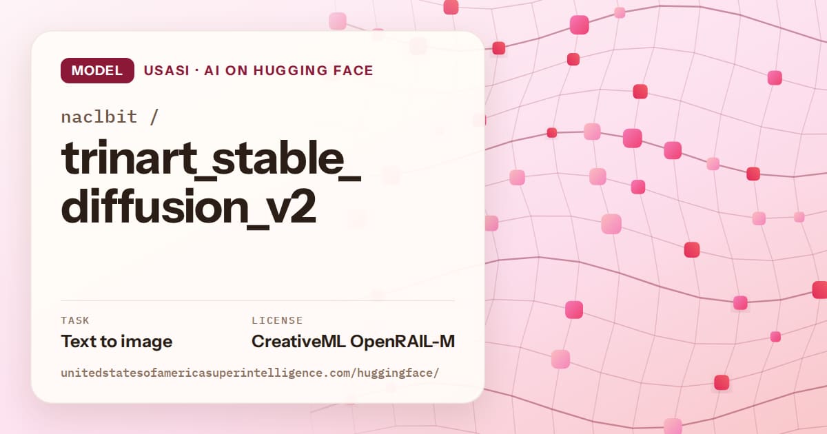 Generated rose wave-lattice artwork for the model naclbit/trinart_stable_diffusion_v2, labeled USASI · AI on Hugging Face, with Task: Text to image · License: CreativeML OpenRAIL-M.