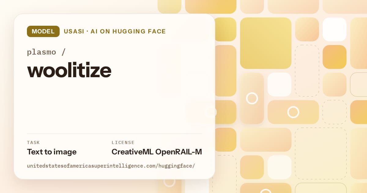 Generated gold tile-mosaic artwork for the model plasmo/woolitize, labeled USASI · AI on Hugging Face, with Task: Text to image · License: CreativeML OpenRAIL-M.