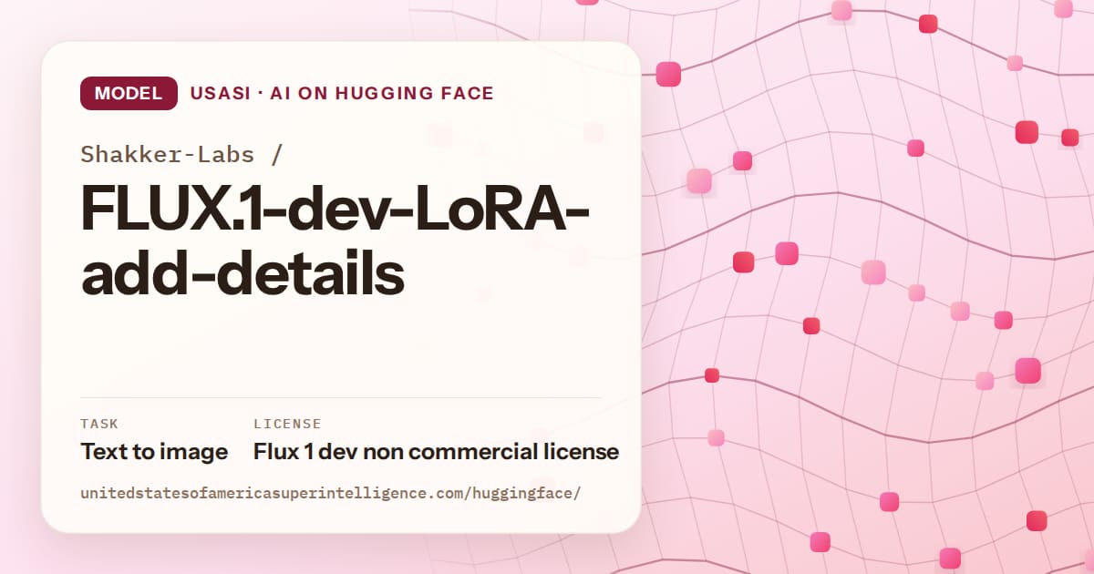 Generated rose wave-lattice artwork for the model Shakker-Labs/FLUX.1-dev-LoRA-add-details, labeled USASI · AI on Hugging Face, with Task: Text to image · License: Flux 1 dev non commercial license.